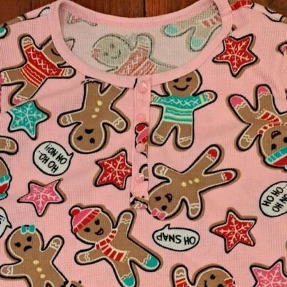 Justice Size 10 Gingerbread 2 piece Pajama Set